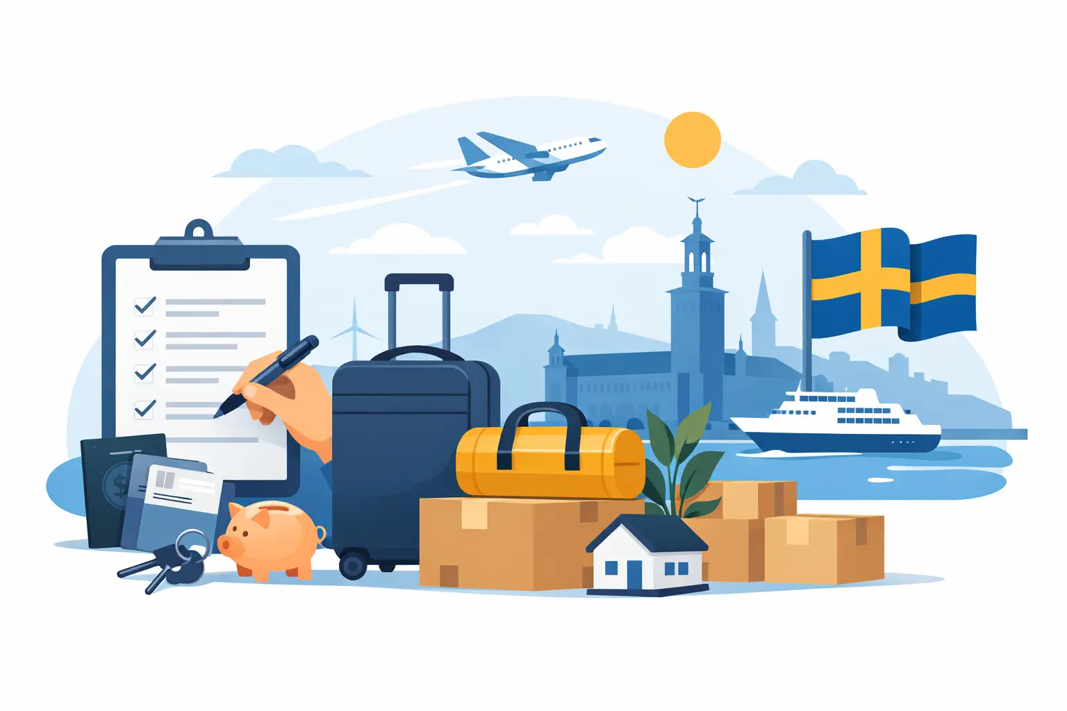 Muutto Ruotsiin checklist ennen lähtöä