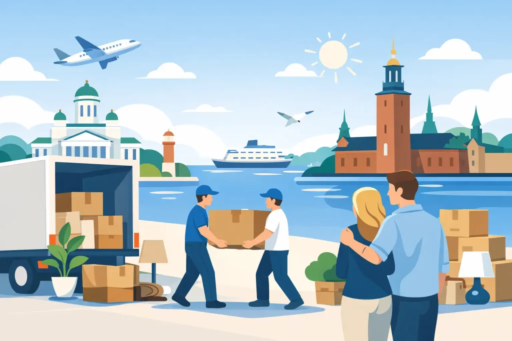 Muuttopalvelu Helsinki Tukholma ilman stressiä